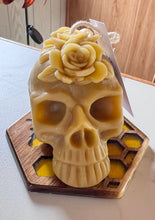 Load image into Gallery viewer, Beeswax Sugar Skull Candle