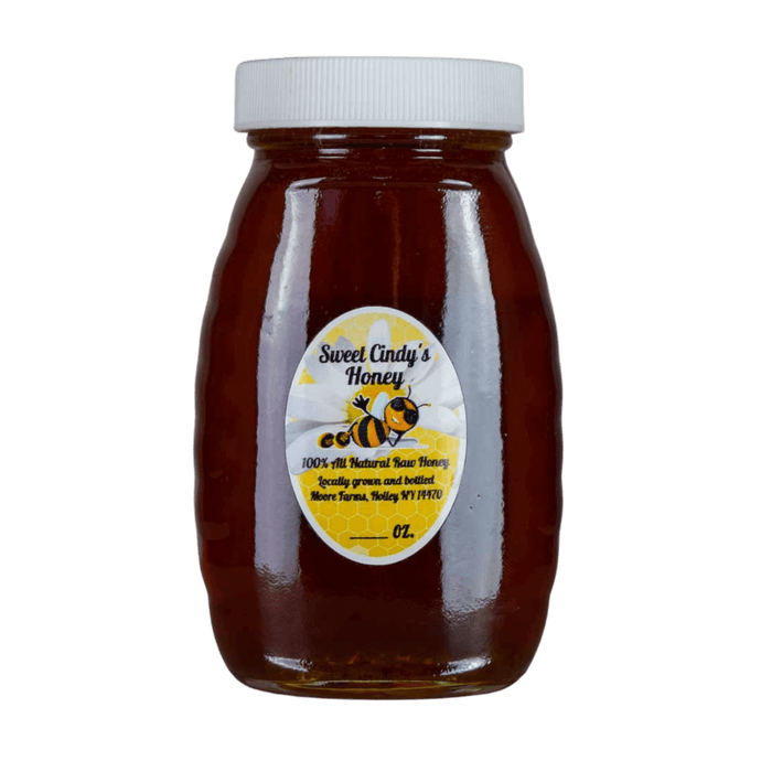 8oz jar of raw fall wildflower honey