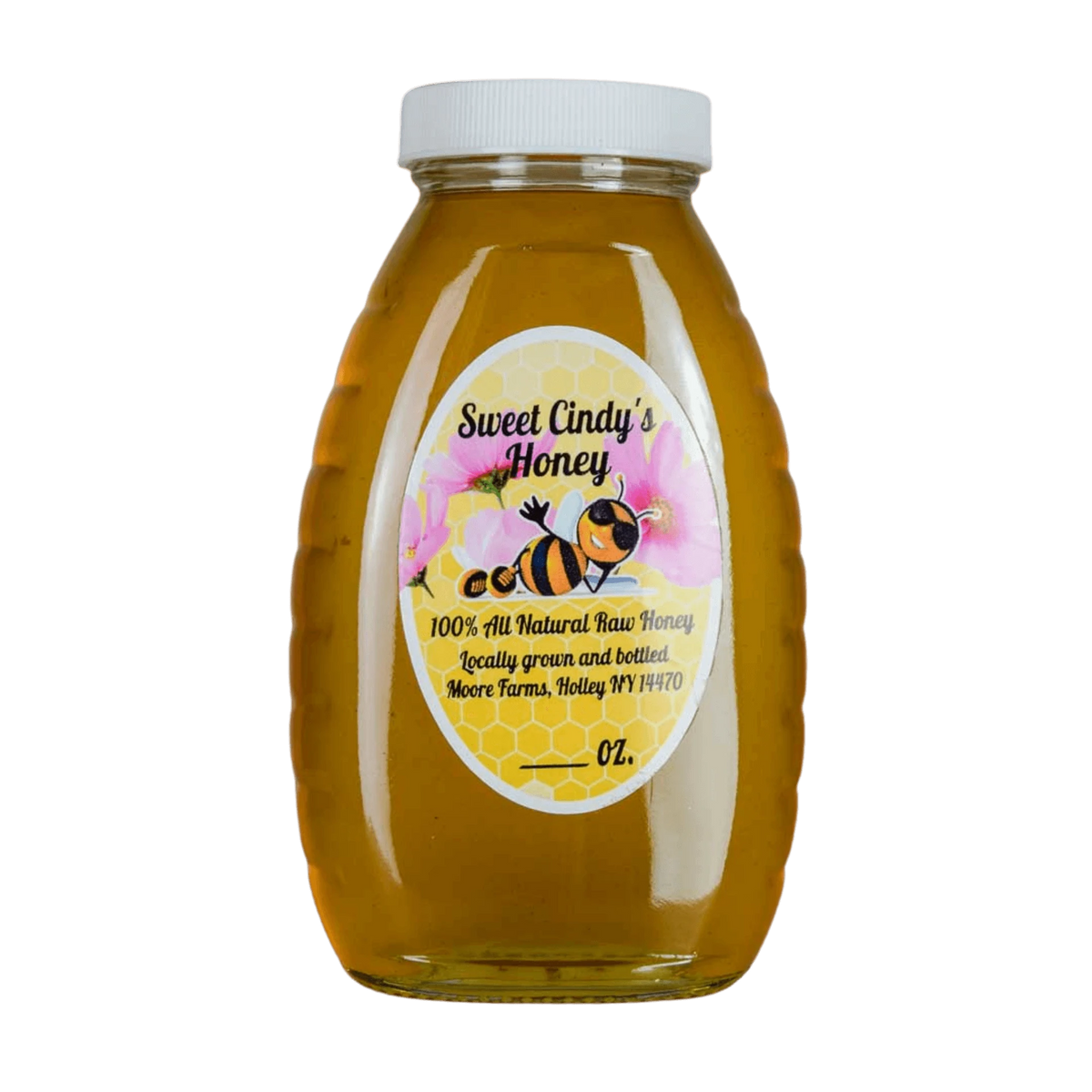 Raw Honey Spring & Summer Wildflower 8oz Glass Jar Sweet Cindy's Honey
