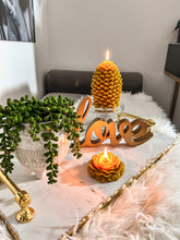 Load image into Gallery viewer, Beeswax Pine Cone Candle