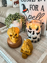 Load image into Gallery viewer, Beeswax Sugar Skull Candle