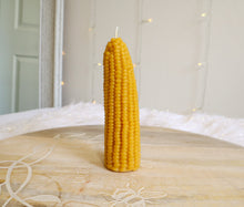 Load image into Gallery viewer, Beeswax Corn Cob Pillar Candle