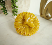 Load image into Gallery viewer, Beeswax Sunflower Honeybee Candle