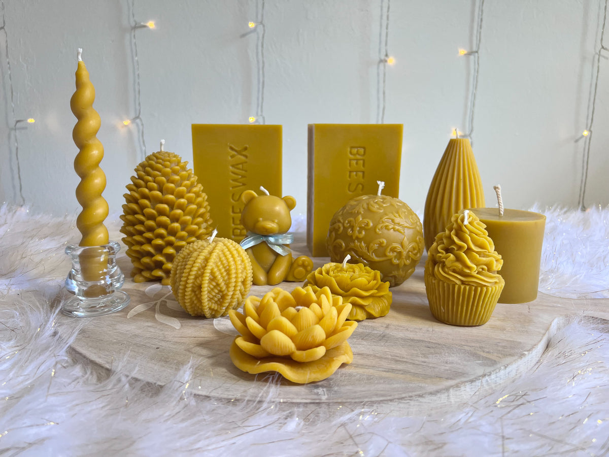 Beeswax Honeycomb Cube Candle – Sweet Cindy's Honey