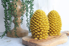 Load image into Gallery viewer, Beeswax Pine Cone Candle