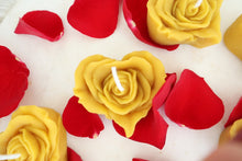 Load image into Gallery viewer, Beeswax Floating Rose Heart Candle