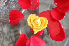 Load image into Gallery viewer, Beeswax Floating Rose Heart Candle