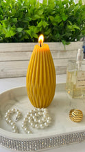 Load image into Gallery viewer, Beeswax Large Pear Shaped Pillar Candle