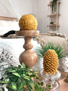 Beeswax Rustic Fern Ball Candle