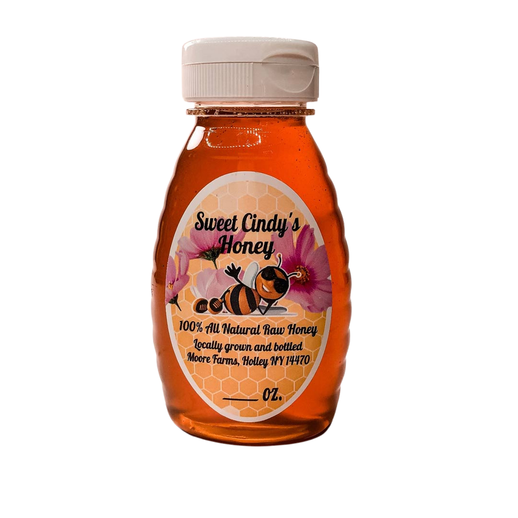 Raw Honey fall wildflower 8oz Plastic, Squeeze Bottle