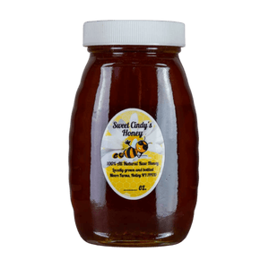 8oz jar of raw fall wildflower honey