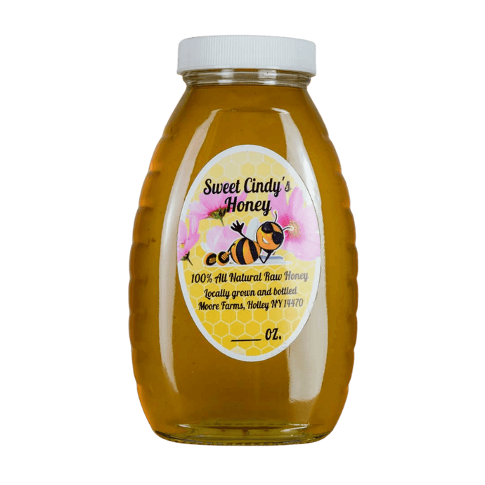 1lb jar of spring and summer wildflower honey