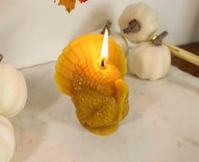 Load image into Gallery viewer, Beeswax Turkey candle (thanksgiving home decor)
