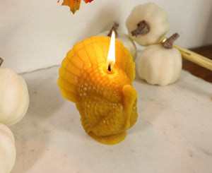 Beeswax Turkey candle (thanksgiving home decor)