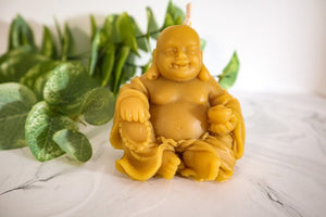 Beeswax Buddha Candle