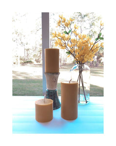 Beeswax 3x3  Pillar Candle