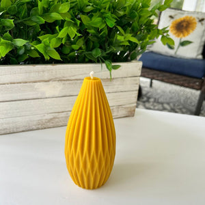 Beeswax Large Pear Shaped Pillar Candle