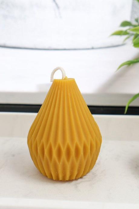 Beeswax Set of two spiral taper candles – Sweet Cindy's Honey